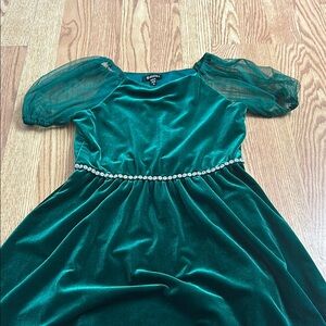 Zunie Green Puff Sleeve Sundress for Weddings